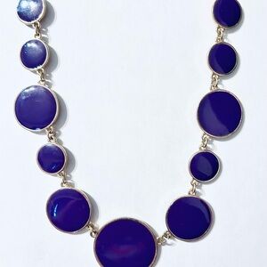 Vintage Purple Circle and Gold-tone Necklace